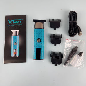 VGR V-943 Cordless Hair Clipper with Digital Display Rechargeable Hair Cutting Kit Waterproof Stainless Steel Blade Low Noise Trimmer for Men Kids Home Use