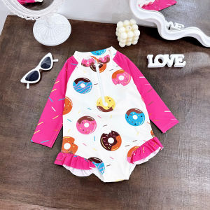 [YumiKids] Bikini Cho Bé Gái Họa Tiết Bánh Donut Tay Size 8-30 Kg đồ bơi cho bé gái bikini cho bé gái