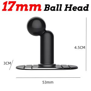Car GPS Stand Base Self Adhesive Mount Auto Dashboard Phone Holder Accessories 360 Rotation Universal 17mm Ball Head Bracket
