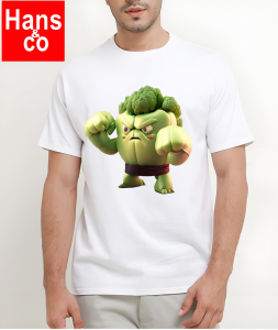 Kaos Pria 3 Dimensi Motif Animasi Tinju Brokoli Tshirt Oblong Katun 24s H060 By Hans & co