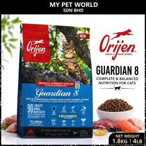 ORIJEN Guardian 8™ Cat Food 1.8KG | 90% Quality Animal Ingredients | Grain-Free WholePrey Diet | 8 Health Benefits