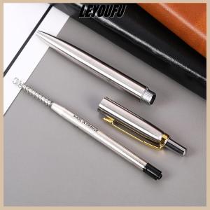 LEYOUFU luxury qualitymetal Ballpoint Pen stainless steel color Press signature pen ball point pen Stationery Office Supplies new