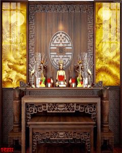 Tranh Trúc Chỉ CÓ ĐÈN 2 TẤM ĐÔI TRANH DỌC - Tranh treo phòng thờ TPdecor - Mẫu tranh theo yêu cầu