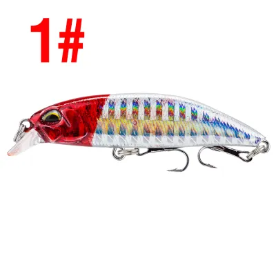 1Pcs Laser Fishing Bait Lure 7cm/8g Slow Sinking Minnow Casting Lure 3D Eyes Laser Trolling Swimbait Pencil Fishing Baits