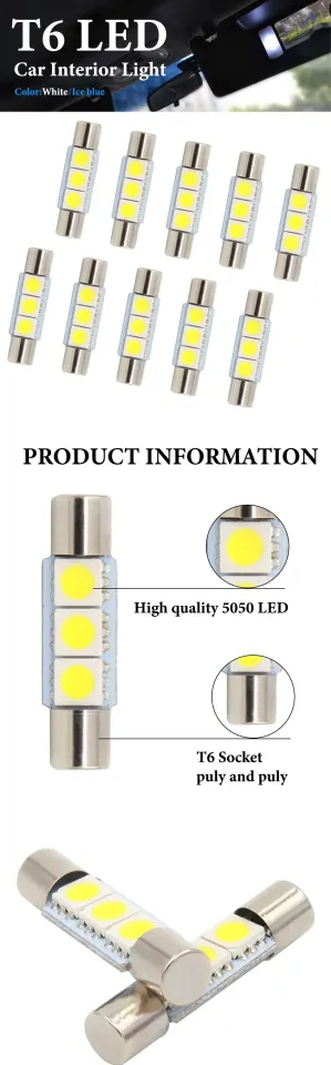 QODOLSI 20 PCS LED Light Bulbs, T10 5050 5-SMD 5W5 LED License Plate Lights