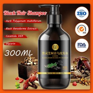 Hair Loss Shampoo Herbal Hair Growth Shampoo 300ml Black Hair Shampoo Anti Hair Loss/Fast Hair Growth/Anti Dandruff