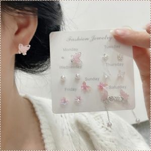 Earrings Alloy Material Earrings not Easily Deformed Set Unique Sophisticated Elegance