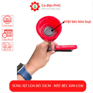 Súng xịt loa đỏ 30cm mặt béc sứ và mặt kim loại 1.5mm siêu bền dùng tưới cây phun thuốc sâu rửa xe Hiệu Shunzhi