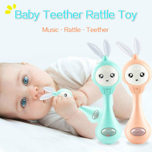 Simple Dimple Fidget Toy Baby Music Flashing Teether Rattle Rabbit Hand Bells Mobile Infant Pacifier Weep Tear Newborn Early Educational Toys