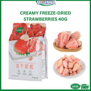 40G Creamy Coating Freeze-Dried Crispy Strawberry Ready Serve Snack-巧力果子冻干草莓即食蜜饯水果干休闲零食草莓脆袋装