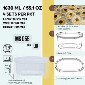 {MSV} Odourless Air Tight Oblong (900ml-2100ml) Premium Microwavable Plastic Containers Anti Leak Durable BPA Free MS D900 MS D1100 MS D1200 MS D40 MS D50 MS D55 MS D1500 MS D1600 MS 2100