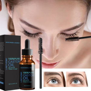 Natural Castor Oil Hair Eyebrow Lashes Growth Serum 10ML 7Day Eyelash Enhancer Longer Fuller Thicker Lashes and Eyebrows Eyelash Growth Serum Eyebrow Growth Liquid
