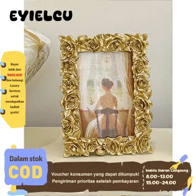 Eyre Eropa vintage gaya Amerika daun bingkai foto bingkai foto 6 inci bingkai foto bingkai foto berdiri dekorasi rumah kreatif kerajinan resinEuropean retro American leaves 6-inch photo frame picture frame photo frame stand creative home decorations resin