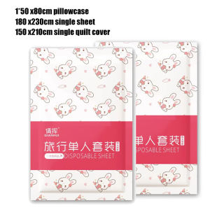 Travel✈️ Disposable Hotel Bed Cover Bed Sheet Set Cover Travel Bedsheet Cover Single Bed Double Bed Sheet 一次性旅行床单套单人床双人床