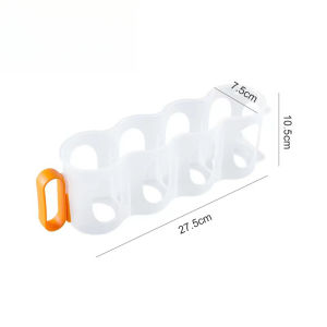 Clear Multi-Tier Can Organizer for Refrigerator - Plastic Soda Can Storage Rack Space-Saving Cabinet Shelf