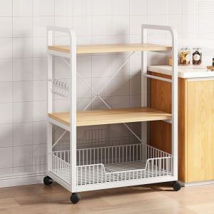 Kitchen Living Room Storage Rack Microwave Hood Shelf Multi-layer Storage Basket Storage Rack
