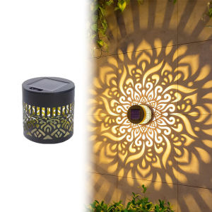 [HOT] Solar Mandala Wall Light Outdoor Waterproof for Garden Lawn Courtyard Decoration Landscape Wall Lamp