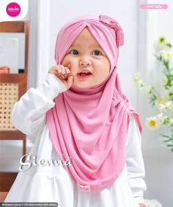 Jilbab Anak Cewek babyjab jersey premium seina pink tuffy umur 0 - 7 tahun