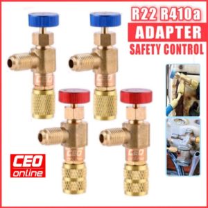 CEO 🇲🇾 Safety Valve Adapter R410a R22 R32 Refrigerant Charging Retention Control Valve Aircond Repair Top Up Gas