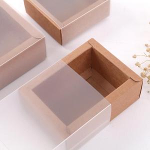 TINGTIAN PVC Window Delicate Cookie Cake Drawer Display Candy Party Supplies Kraft Paper Box Gift Boxes Packing Box