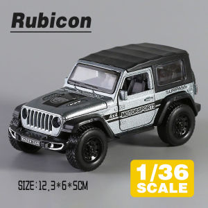 LEO 1:36 Jeep Wrangler Rubicon Metal Diecast Alloy Toy Car Model Trucks For Kids Toys Vehicles Hobbies Collectio