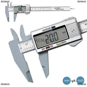 [COD] REMAI0 0-150mm Electronic Digital Display Vernier Caliper Carbon Fiber Dial Vernier Caliper Gauge Digital Ruler Measuring Tool