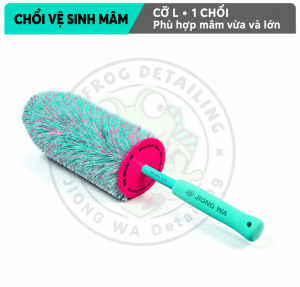 Chổi Vệ Sinh Mâm Ô Tô JIONG WA Lông Mềm Dày Tay Cầm Chống Trượt Có Tấm Chắn Nước