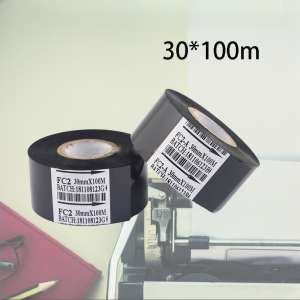 30mmx100m Thermal Hot Stamp Ribbon Hot Code Printer Ribbon Roll For DY8 HP241B Coding Machine
