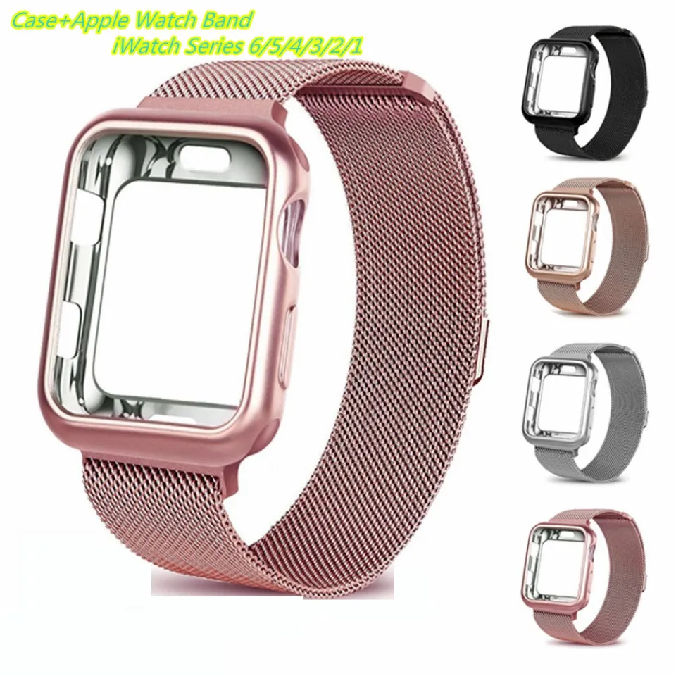 Dây Đeo Kim Loại Cho Apple Watch Ốp Đồng Hồ Apple I Watch Series