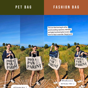New Elegant Canvas Tote Bag for Women with Large Capacity and Versatile Design - "Proud Paw Parent" - BMBvogue Pet Lover Bag