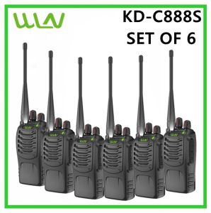 WLN KD-C888S 5W VHF/UHF 400-470MHz Portable Two Way Radio with Flashlight- SET OF 6