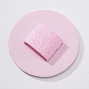 GOXBERK Self-adhesive Round Pen Holder Love Shaped Elastic Loop Kawaii Stationery Fashionable Insert Leather Pen Holder School Stationery