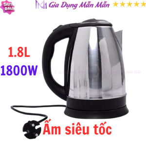 SKU27 - Ấm Đun Siêu Tốc Inox 1.8L Electric Kettle Bình đun siêu tốc nấu nước cực nhanh - Gia Dụng Mẫn Mẫn