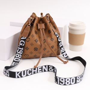 SEA YADOU  ใหม่แฟชั่นพิมพ์รูดกระเป๋าทรงจีบความจุขนาดใหญ่กระเป๋าสะพายข้างระดับไฮเอนด์ bags