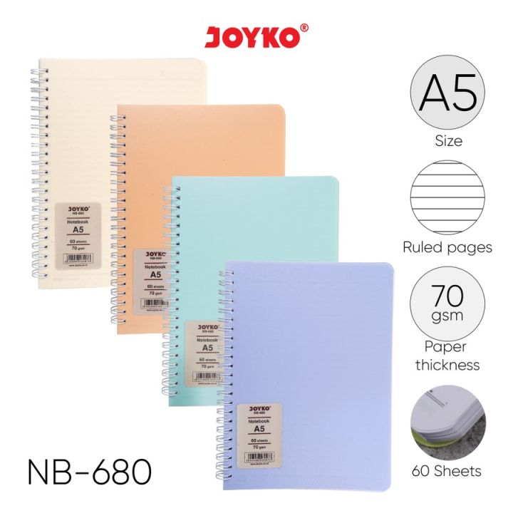Nb Note Note Book Joyko NB-680 A5 Pastel Color | Lazada Indonesia