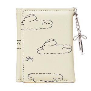 Stylish Womens Wallet PU Leather Purse with Elegant Bows Designs and Rabbit Pattern Detail for Stylish Ladies