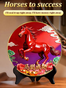 【Fortune and Good Luck for Promotion】Horse to Success Ornament Auspicious good luck fortune ornaments table violets