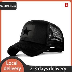 [COD] WHPHous Ship within 24 hours Five Star Pattern Baseball Cap Women Outdoor Baseball Hat Breathable Men