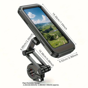 Waterproof Motorcycle Bicycle Phone Holder Case360° AdjustableTPU Touch Screen Cellphone Holder