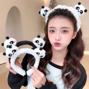 TIMIA Kawaii Plush Headband Cartoon Animal Ears Makeup Headwear Cute Furry Panda Hair Hoop Ladies