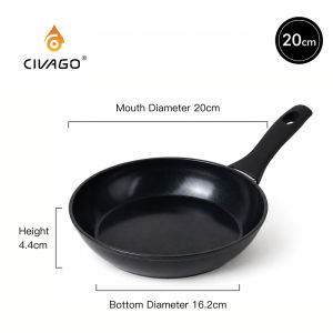 CIVAGO Titanium Ceramic Non-Stick Frying Pan PFAS-Free Home Fry Pan & Wok Induction & Gas Stove