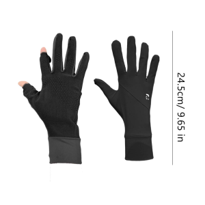 Men Women Ice Silk Breathable Gloves / Full Anti-ultraviolet Sunscreen Mittens / Non-slip Palm Touch Screen Design / Slim Thin Elastic Outdoor Cycling Driving Summer Gloves