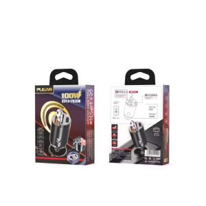 [100W]Tẩu Sạc Nhanh Ô Tô PUGAN Sạc Sieu Nhanh Cắm Tẩu Âm Nguồn 2 Cổng USB Và TYPE C