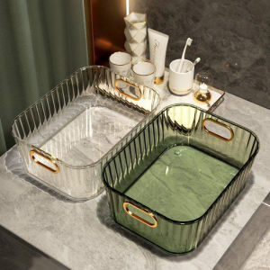 Rectangular Desktop Cosmetic Storage Drawer Stackable Storage Box Acrylic Rack Sundries Makeup Storage Basket Organizer