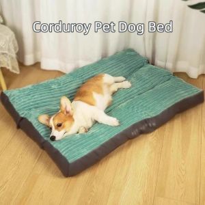 CRUSHES Detachable Pet Dog Bed Washable Cover Corduroy Soft Pet Cat Sofa  Soft and Warm Puppy Rest Bed for Autumn Winter