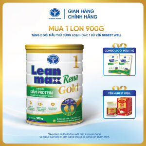 Lon sữa Leanmax Rena Gold 1 900g - Dinh dưỡng giảm Protein cho người suy giảm chức năng thận trước chạy thận