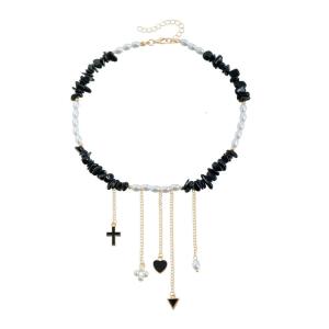 Ngọc Trai điều chỉnh đa năng Vòng cổ trái tim lý tưởng để mặc hàng ngày và thêm một liên lạc của Thiết kế quyến rũ thanh lịch