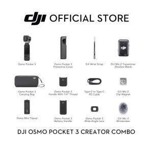 DJI Osmo Pocket 3 - Handheld 1-Inch CMOS & 4K/120fps | 2-Inch Rotatable Screen & Smart Horizontal-Vertical Shooting | 3-Axis