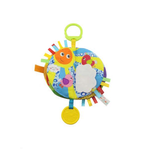 Starry Sky Sun and Moon Soft Baby Cloth Book with Teether: Infant Toddler Kid Early Educational Fabric Cloth Book