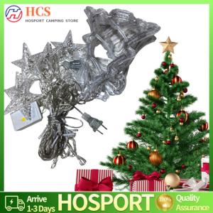 【HCS】LED Curtain Light String IP54 Waterproof PVC Twinkle Curtain Lamp 8 Modes Fairy Garlands String Light for Home Decor